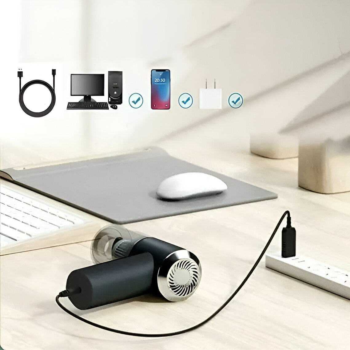 2 in 1 Wireless Duster + Vacuum Cleaner
